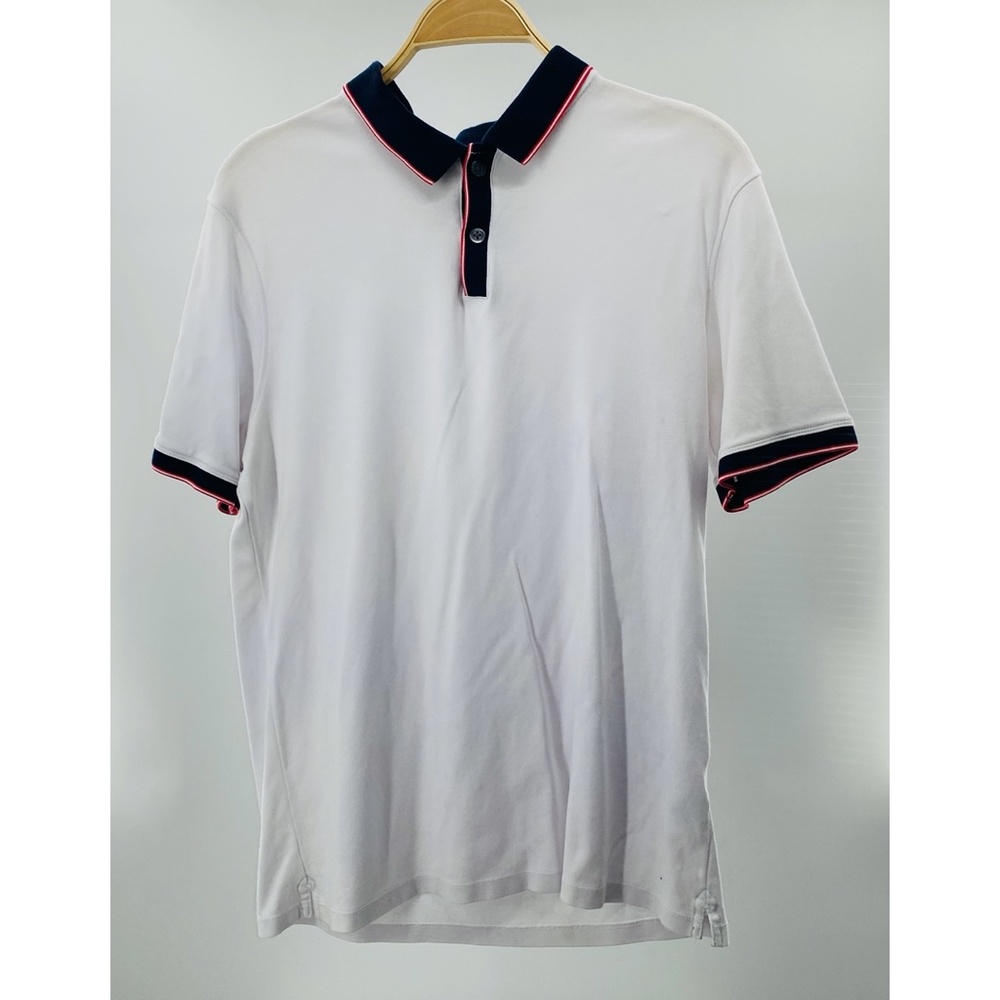 Banana Republic Mens White Collared Dress Polo‎ Shirt